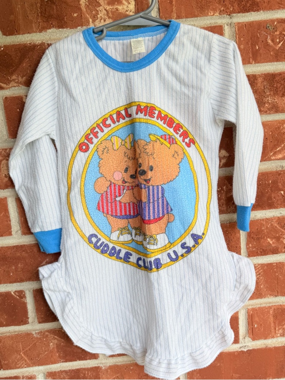 Vintage Cuddle Club USA Bear Graphic Nightgown